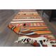 Vintage Turkish Oushak Handmade Wool Cotton Orange Runner Rug 97x315