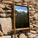 Vintage bamboo mirror