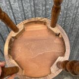 Baumann style vintage beech wood stool