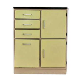 Buffet de cuisine formica jaune pâle