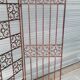 Screen partition wall made of glass and wrought iron