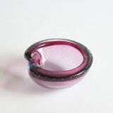 Murano glass purple bullicante trinket bowl, 1960s