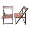 2 chaises pliantes bois