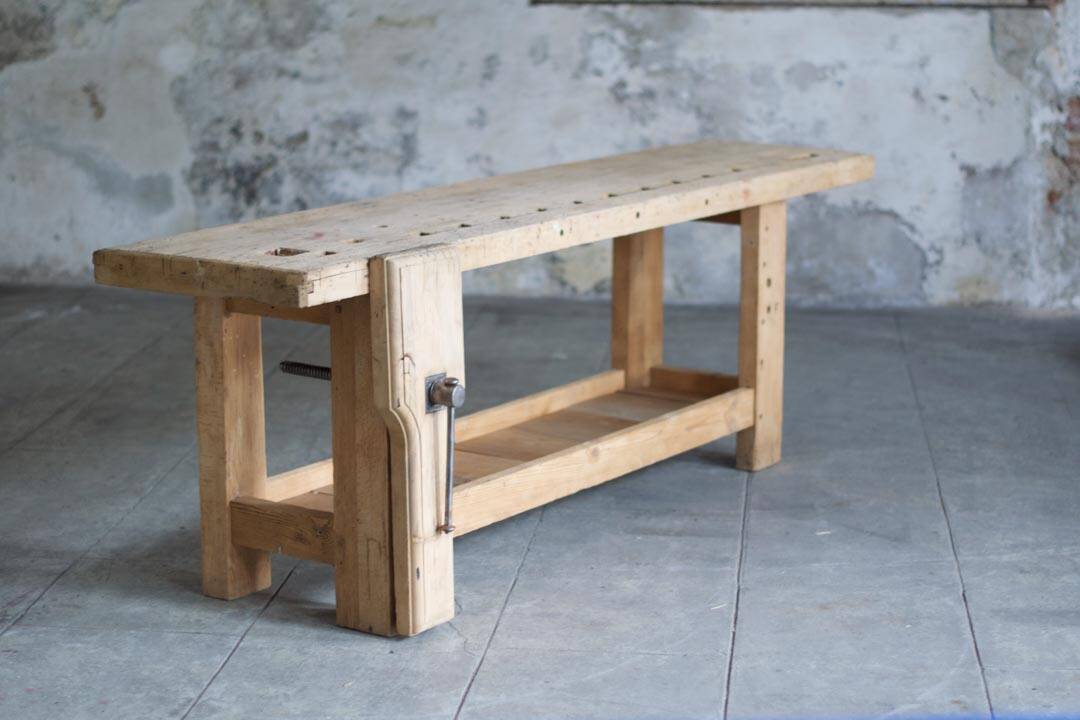 Large XXL carpenter's workbench 1950
