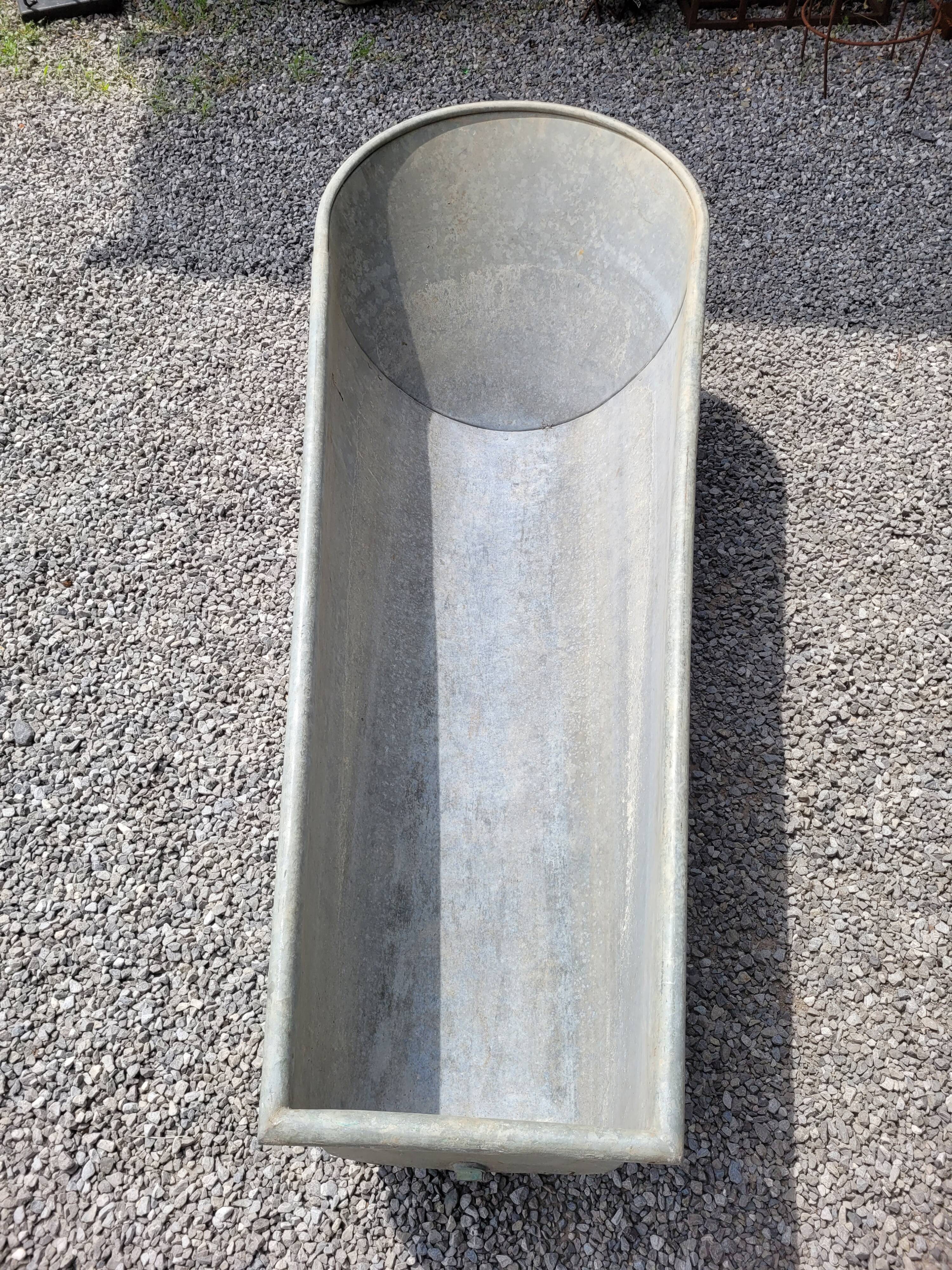 Old zinc bathtub