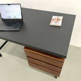 Pierre Guariche desk in teak and lacquered steel