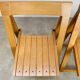 Paire de chaises pliantes par Aldo Jacober, bois, années 60