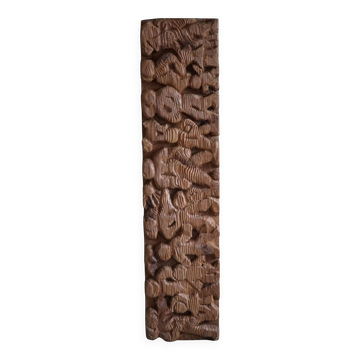 Hand-carved wooden decorative sculpture, mid-century, Danish cabinetmaker, 1970s.