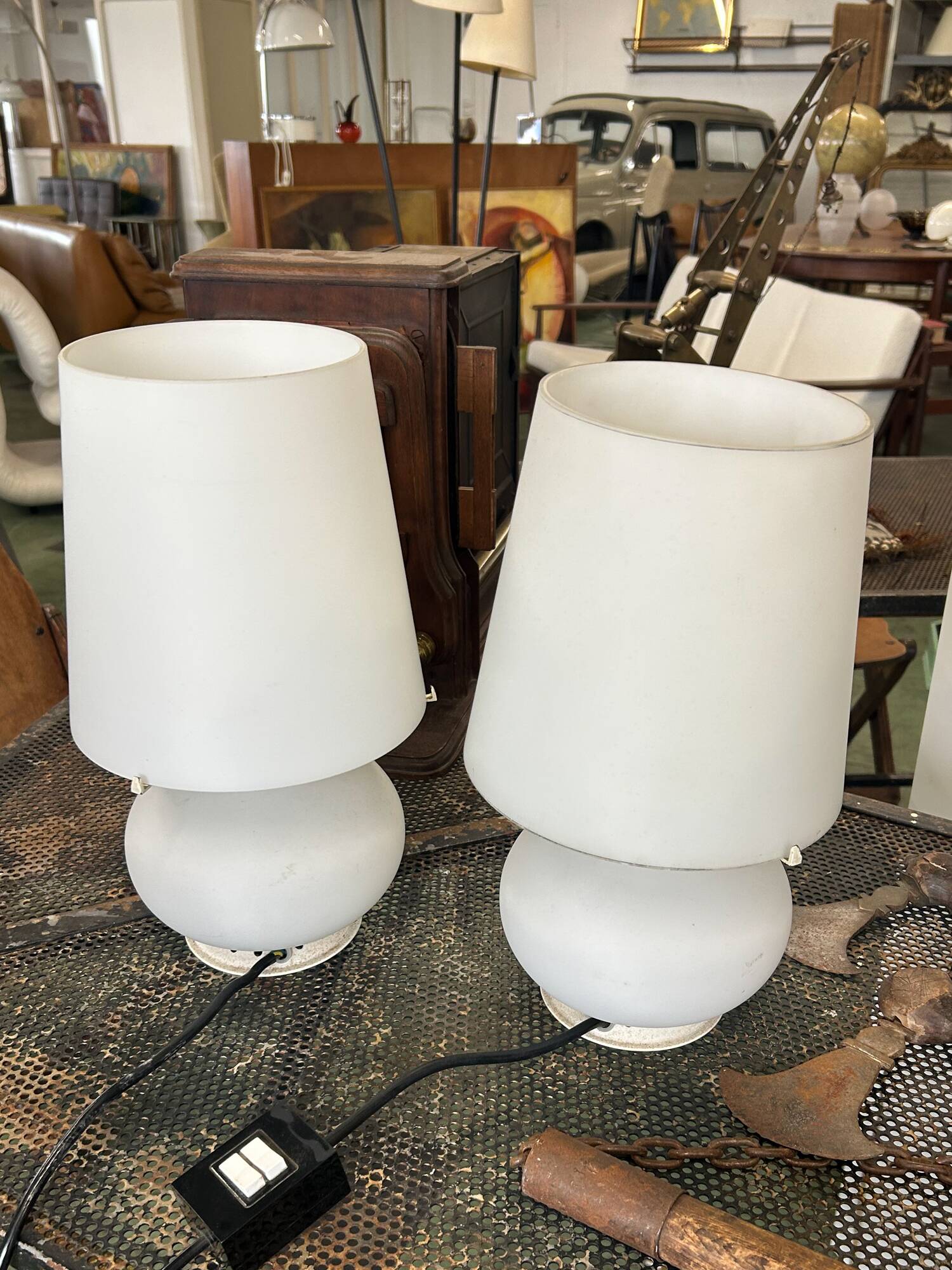 Paire de lampe de table de Max Ingrand Fontana arte
