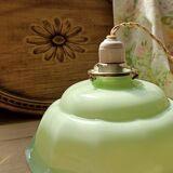 Green glass pendant lamp