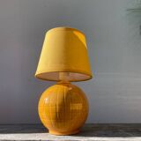 Yellow ceramic ball lamp 1990