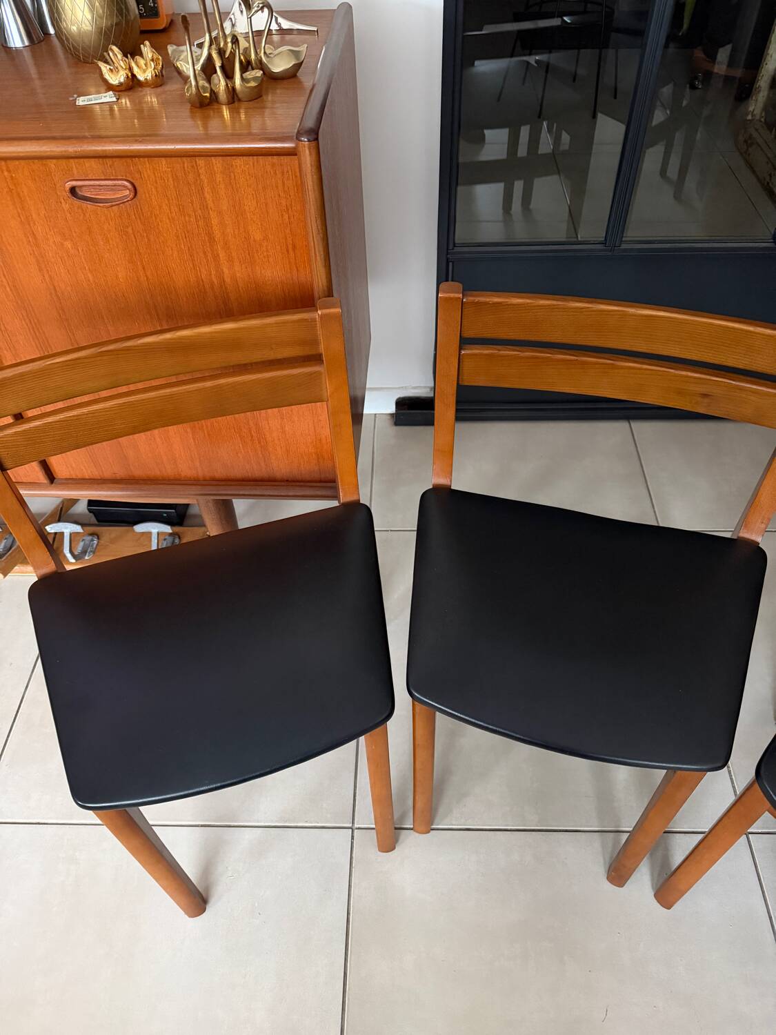 Ensemble de 4 chaises style scandinave vintage