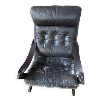 Fauteuil cuir vintage