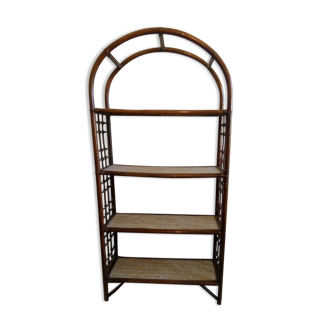 Vintage rattan bamboo tier