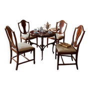 Ensemble de thé, table et 4 chaises, années 50
