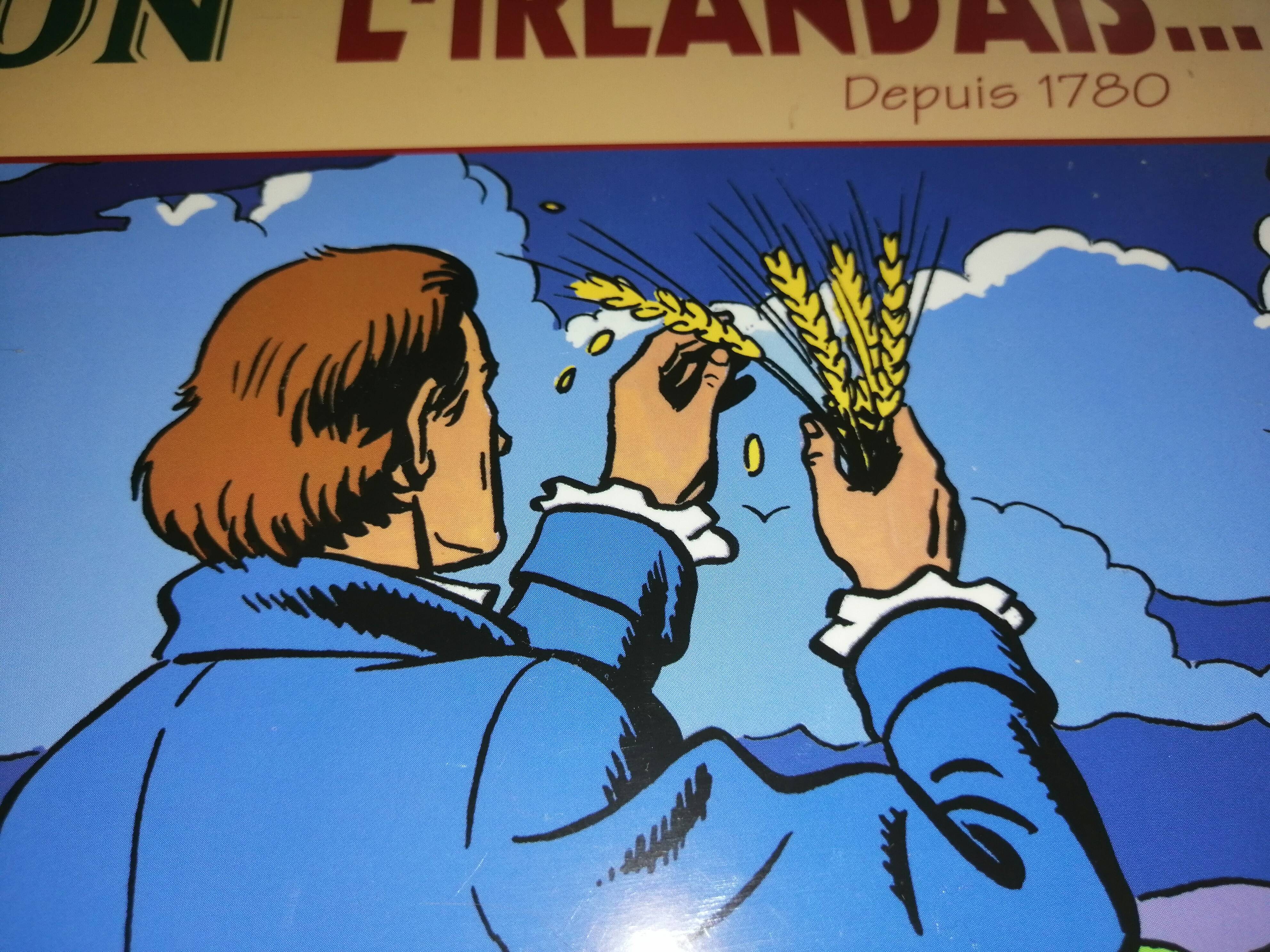 Vintage Jameson Ted Benoit wooden advertising plate