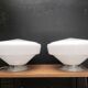 Paire de lampes opaline