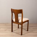 Set of 4 vintage chairs 70s white fabric Italian design