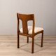 Lot de 4 chaises vintage années 70 tissu blanc design italien