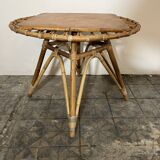 Vintage rattan coffee table.