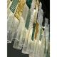Monumental Rectangular Strip “Listelli” Murano Glass Chandelier by Simoeng