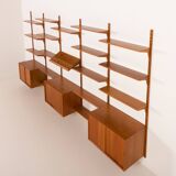 Poul Cadovius extra-large teak wall unit for Cado, 1960s.