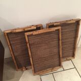Trilogy of bamboo on display trays