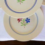 Set de 4 assiettes plates vintage de la manufacture de K&G Luneville modèle Mat 210133