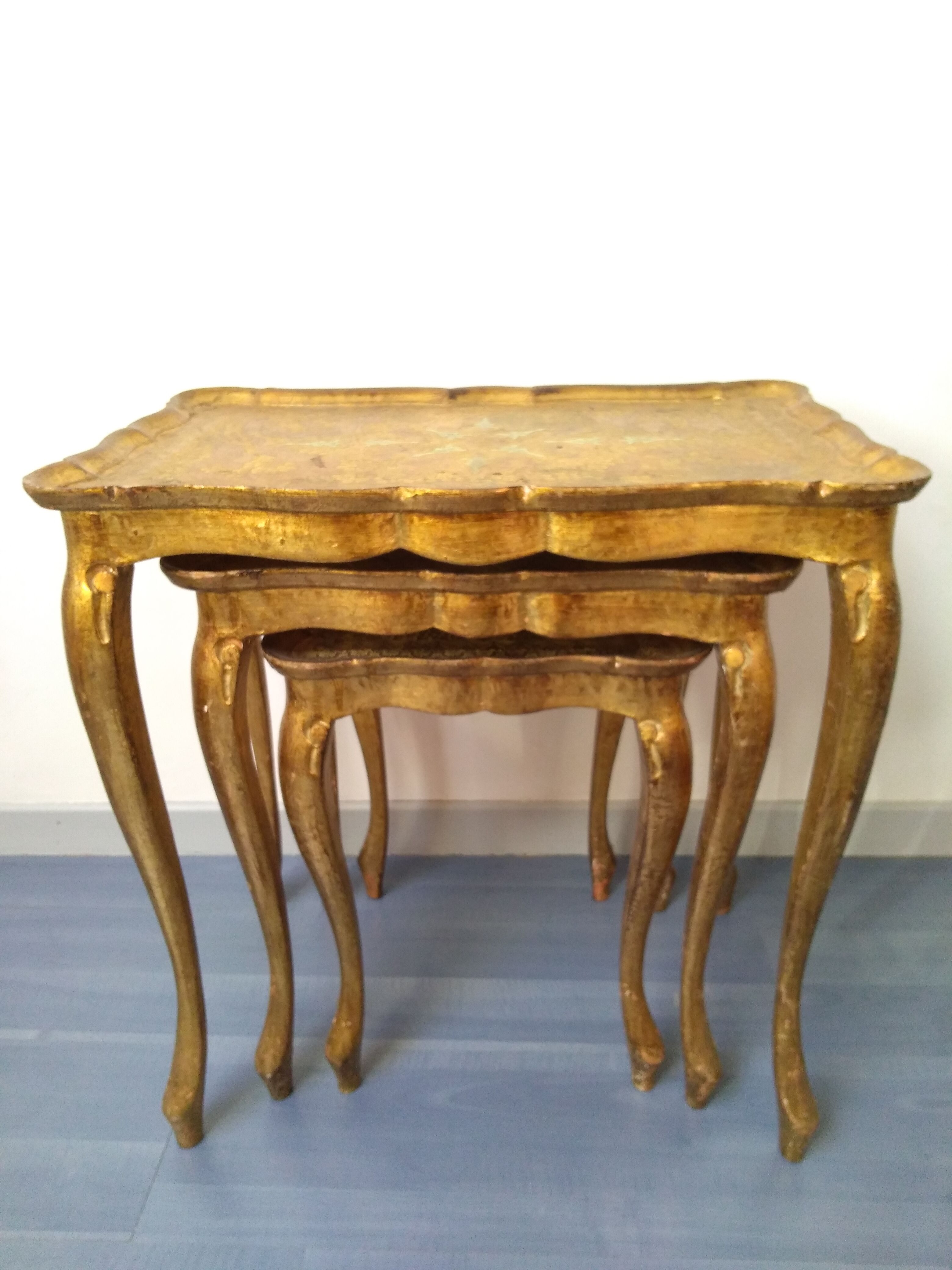 3 florentine pull out tables