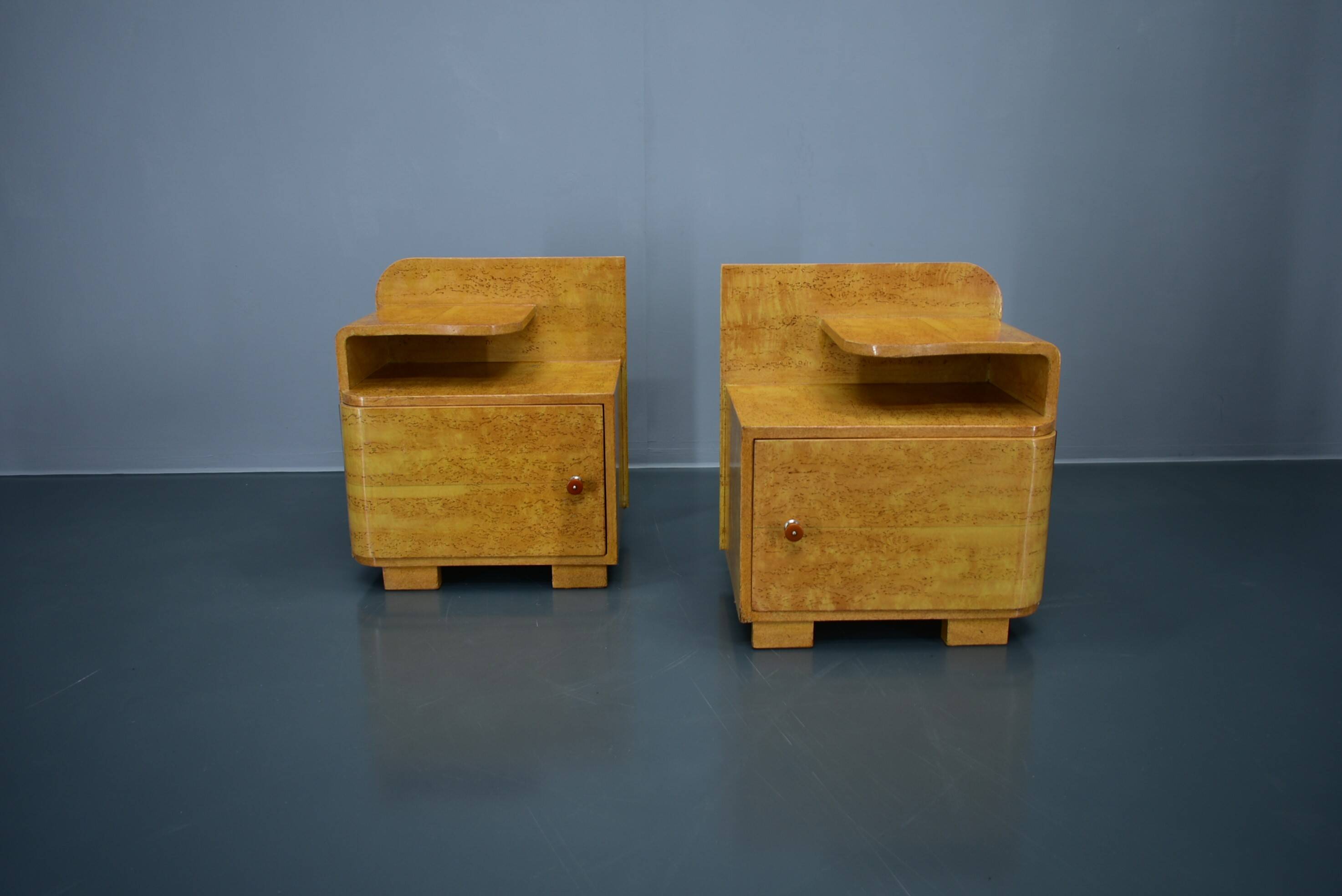 Set of two night stands by Jindřich Halabala for UP Zavody, 1939s