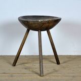 Tabouret à lait en chêne, années 1900