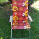 Vintage 70 "flower power" kettler folding long chair