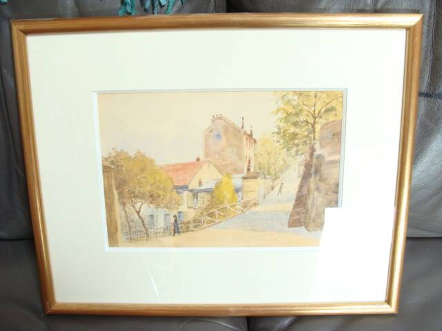 Watercolor "street corner"