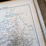 Carte des voies navigables de France, originale imprimée en 1896.