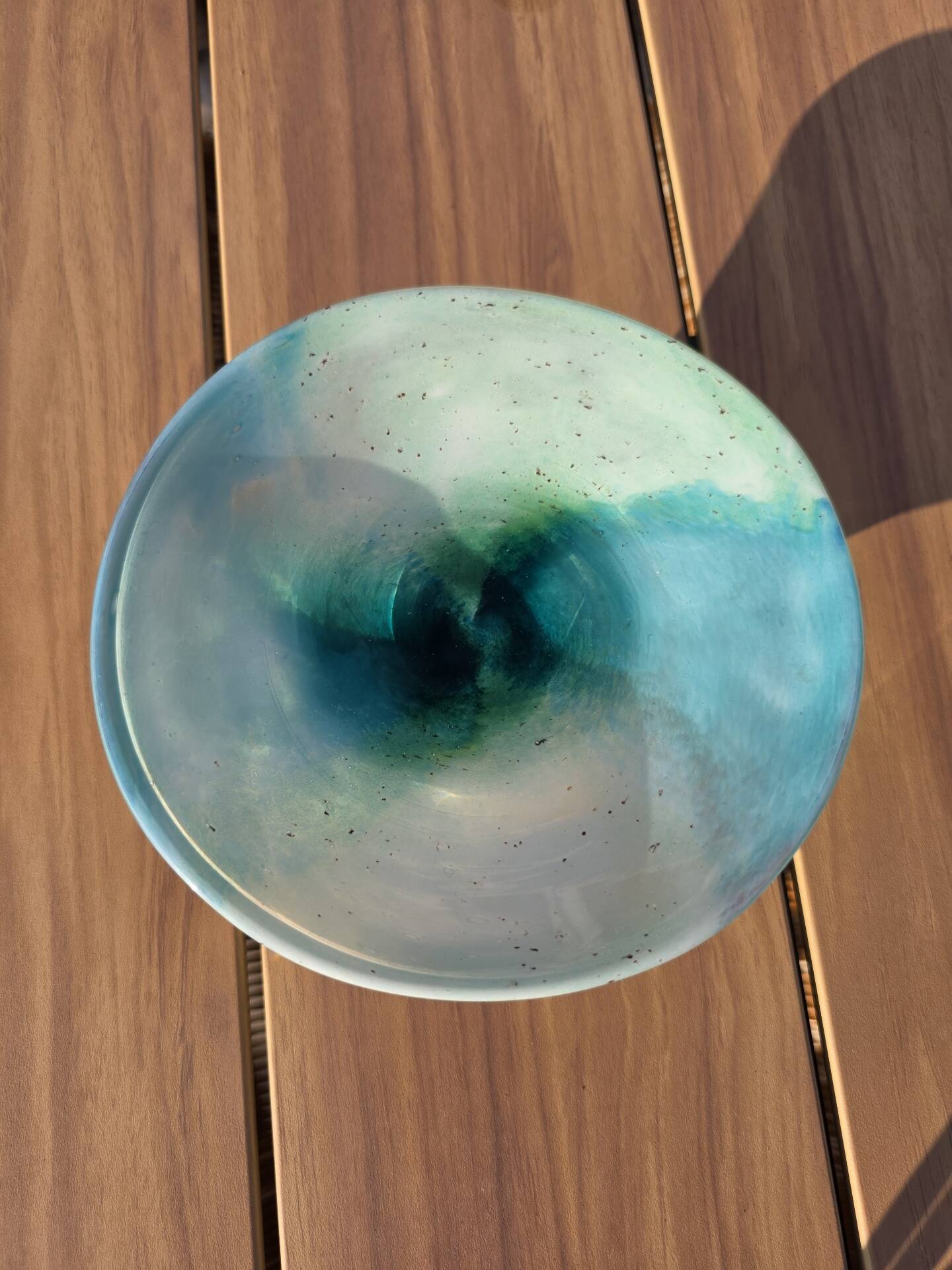 Blown glass art bowl signed by Georges Castellino