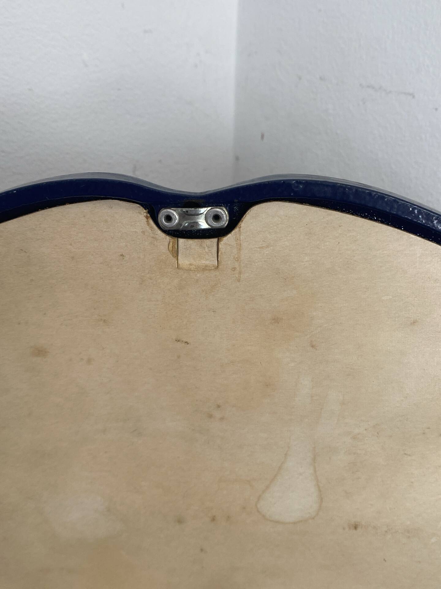 Miroir en fonte bleu nuit 
