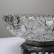 Coupe en verre pressé pointes diamants et étain, 1920-1950