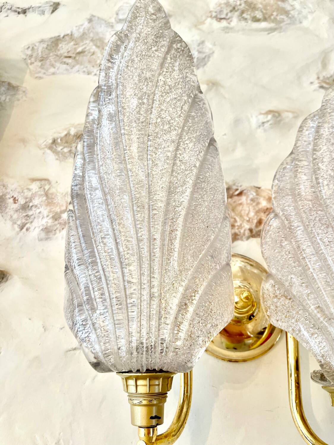 Carl Fagerlund by Orrifors double wall lamp, 1980s