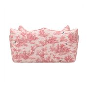 Mario Bellini Bibambola Sofa for B&B in Toile de Jouy with Embroidered Bird