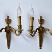Paire d'applique laiton classiques électrifiées
