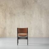 Suite de 4 chaises modèle 89 en teck et cuir par Erik Buch pour Pol Dinesen, Danemark, 1960's