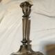 Silver metal candle holder