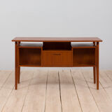 Danish mid century modern teak desk in teak with 4 drawers, 1960s