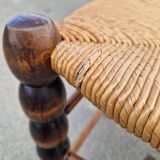 Set of 3 country straw stools