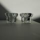 Set of 2 glass candle holders, REIMS