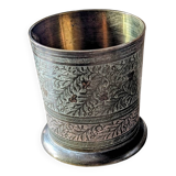 Hand-chiseled brass goblet – vintage Indian craftsmanship
