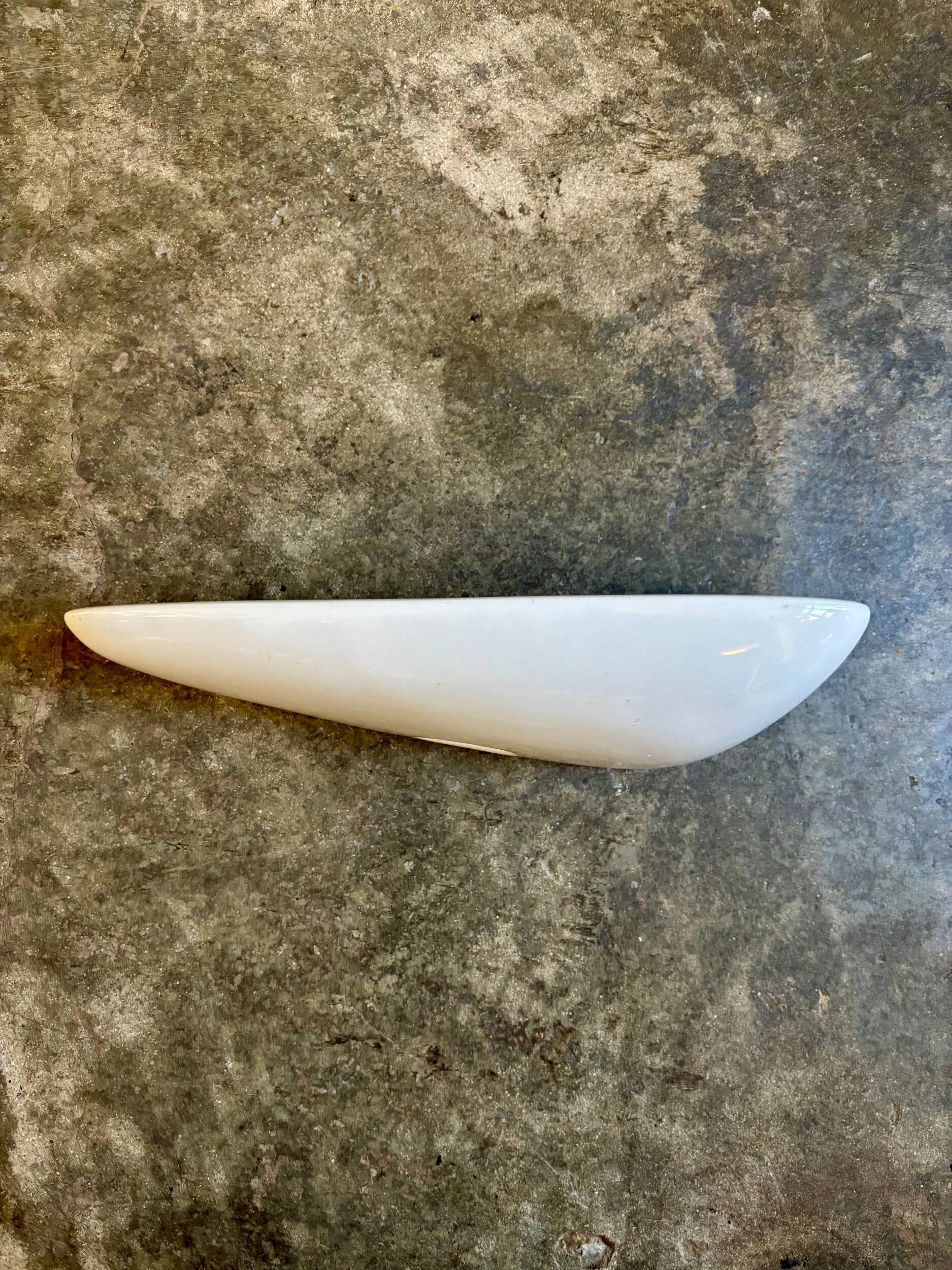 White earthenware wall-mounted soap dish no. 2
