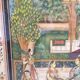 Large painting on oriental / Mughal / Indian silk (1900-1950)