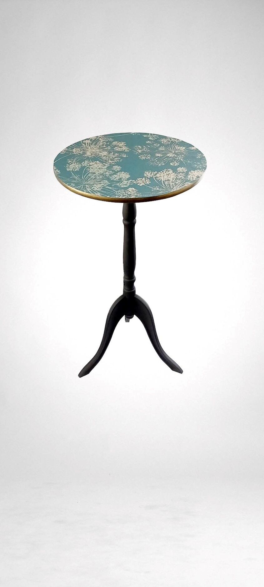 Vintage pedestal table restyled, antique pedestal table