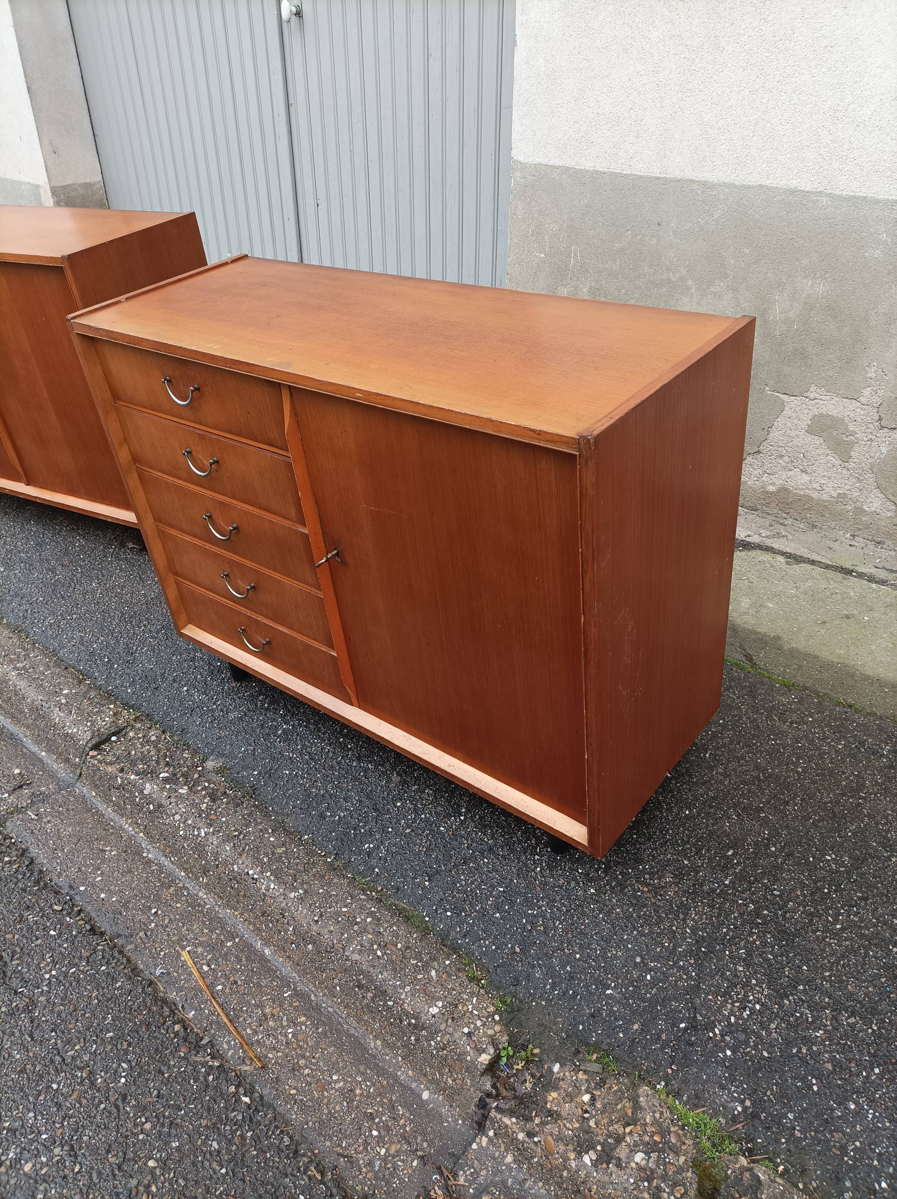 Enfilade vintage 3 portes 5 tiroirs